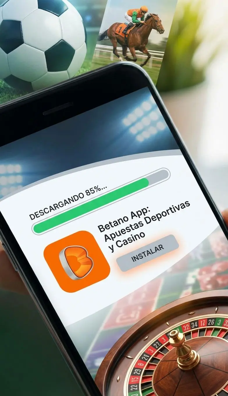 Usuario instalando la Betano App en su móvil paso a paso