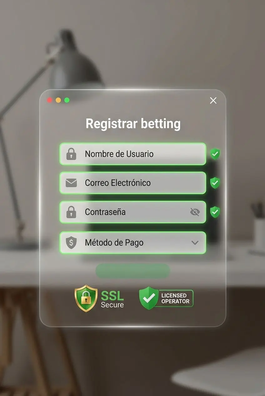 Interfaz de registro de Betano Perú con campos de datos personales claramente visibles